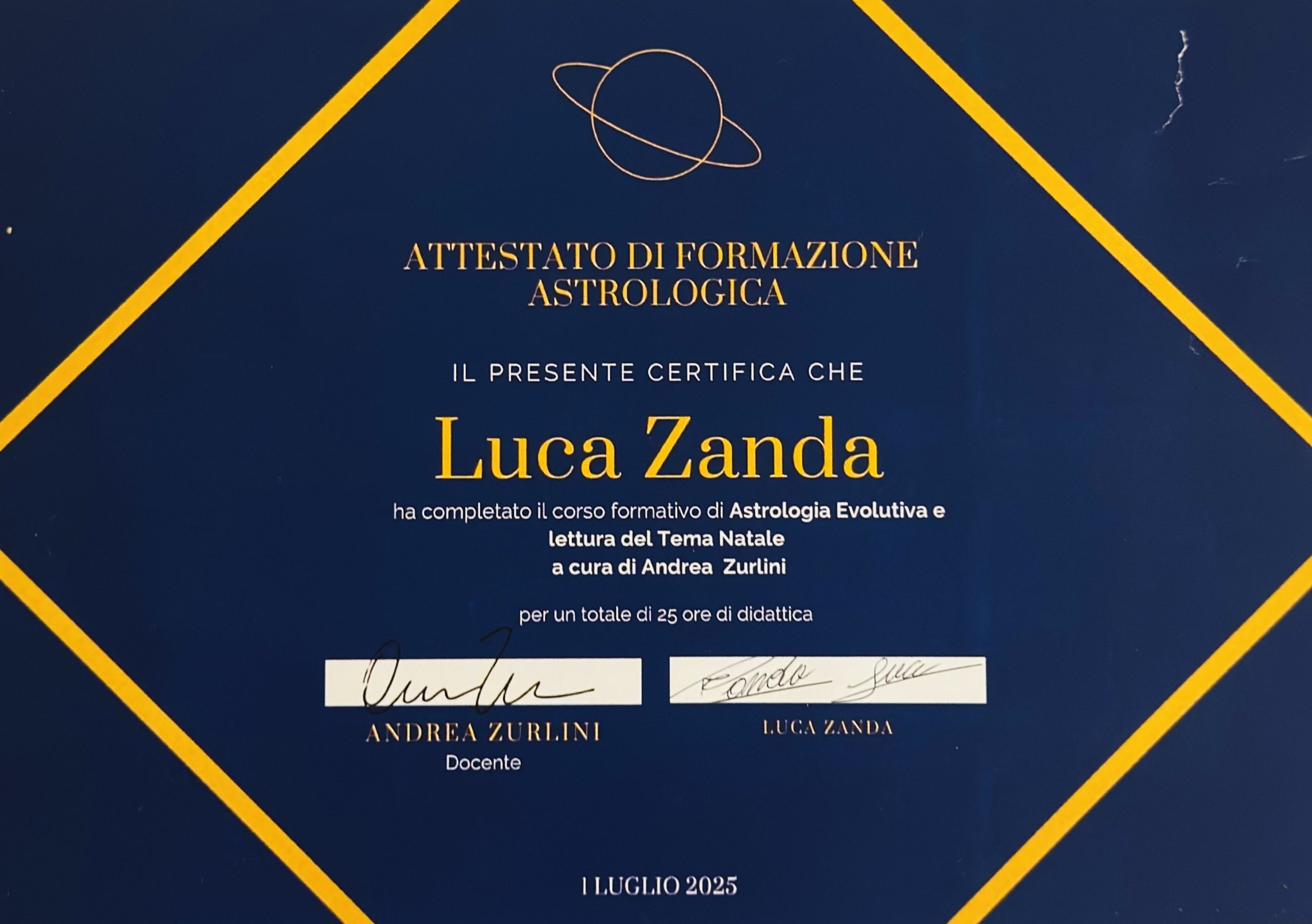 Attestato Astrologia