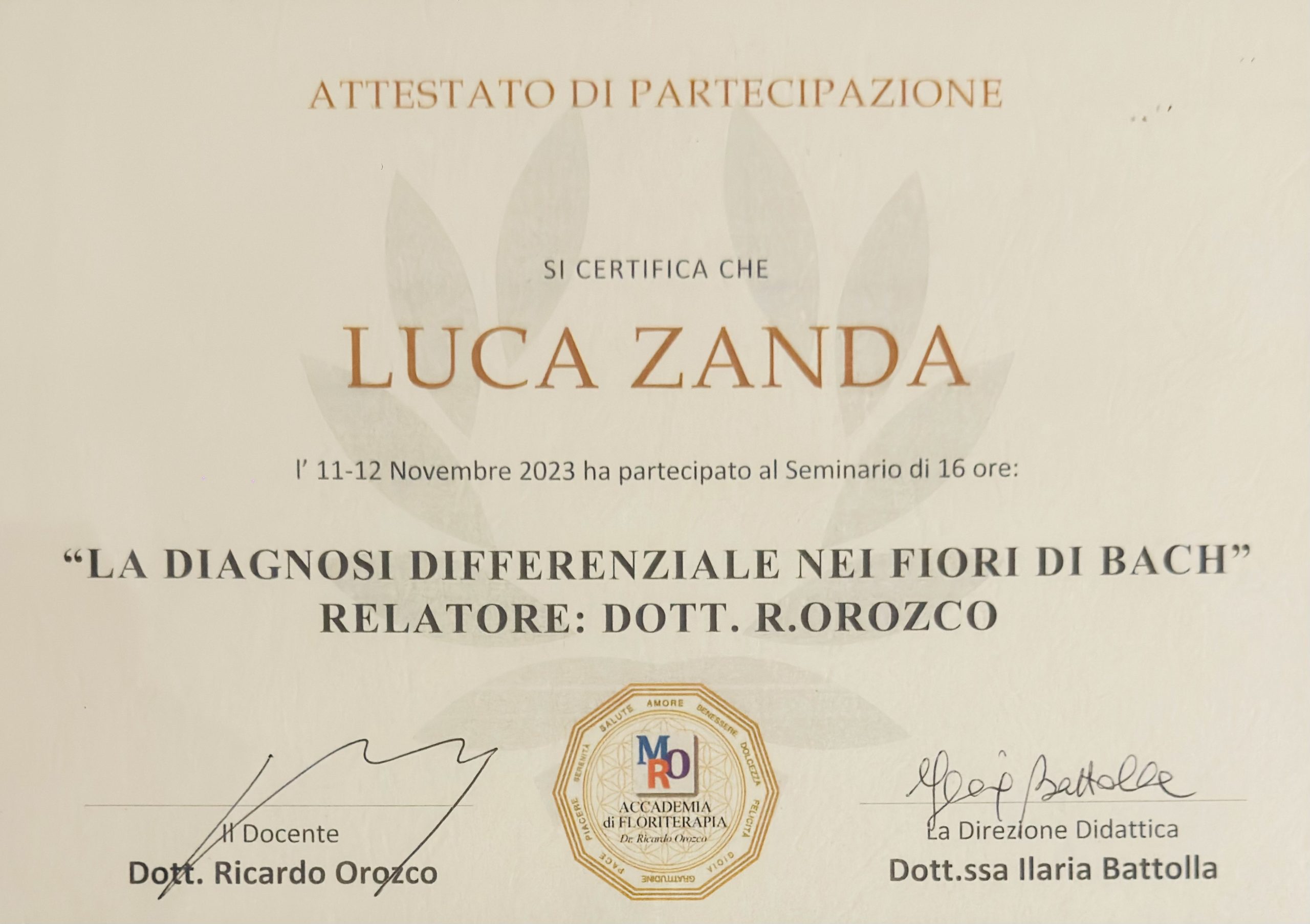 Attestato Diagnosi Differenziale